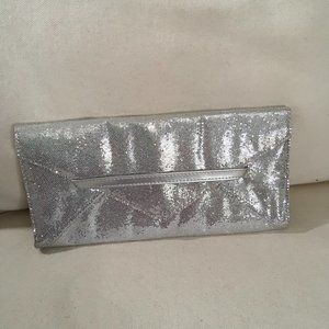 Victoria's Secret Envelope Clutch Silver Sparkle